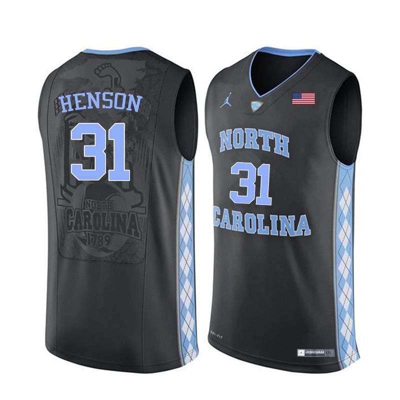 Men North Carolina Tar Heels #31 John Henson College Basketball Jerseys Sale-Black